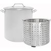 Concord Stainless Steel Stock Pot w/Steamer Basket, 100 Quart S100-BAK